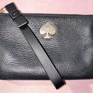 Kate Spade Black Leather Clutch